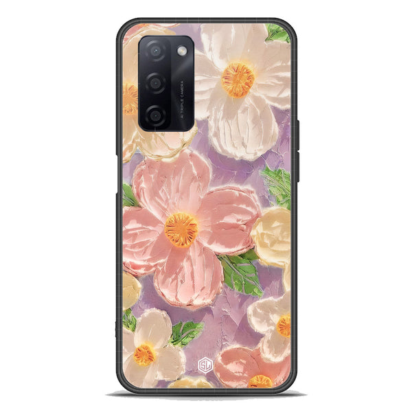 Floral Series Soft Phone Case - Premium Glass Case - Design 11 - Oppo A55s