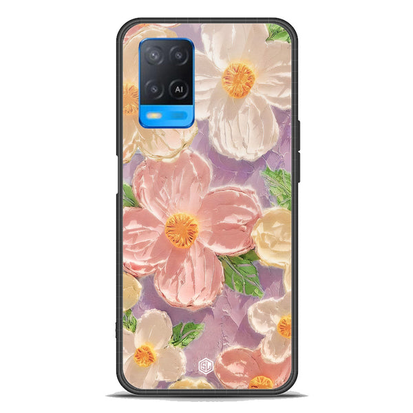 Floral Series Soft Phone Case - Premium Glass Case - Design 11 - Oppo A55 4G