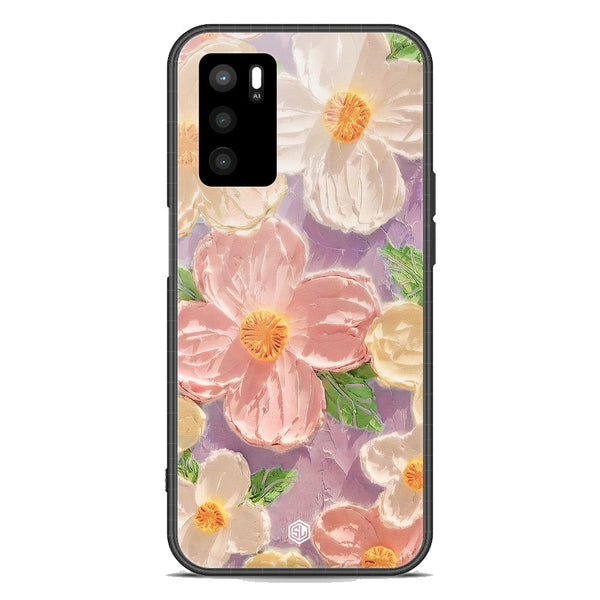 Floral Series Soft Phone Case - Premium Glass Case - Design 11 - Oppo A16