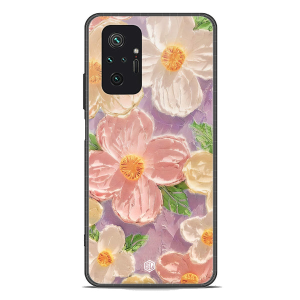 Floral Series Soft Phone Case - Premium Glass Case - Design 11 - Xiaomi Redmi Note 10 Pro Max