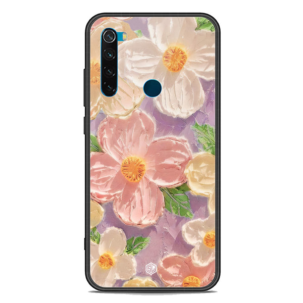 Floral Series Soft Phone Case - Premium Glass Case - Design 11 - Xiaomi Redmi Note 8 2021