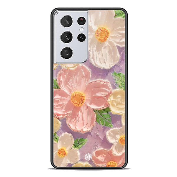 Floral Series Soft Phone Case - Premium Glass Case - Design 11 - Samsung Galaxy S21 Ultra 5G
