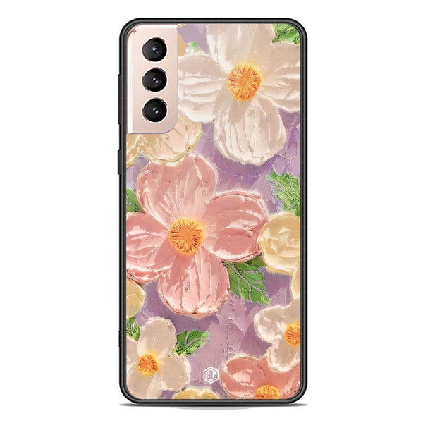 Floral Series Soft Phone Case - Premium Glass Case - Design 11 - Samsung Galaxy S21 5G