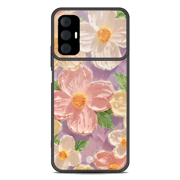 Floral Series Soft Phone Case - Premium Glass Case - Design 11 - Tecno Spark 8 Pro
