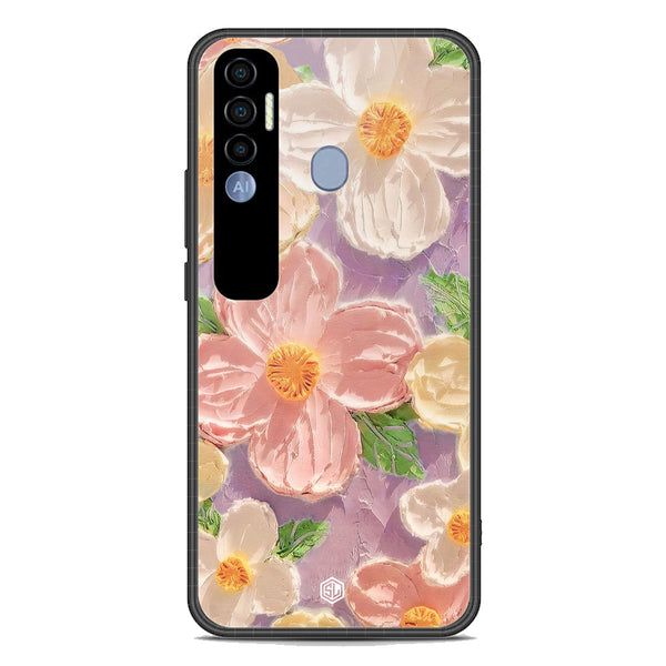 Floral Series Soft Phone Case - Premium Glass Case - Design 11 - Tecno Spark 7 Pro