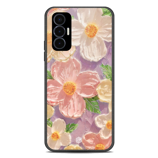 Floral Series Soft Phone Case - Premium Glass Case - Design 11 - Tecno Pova 3