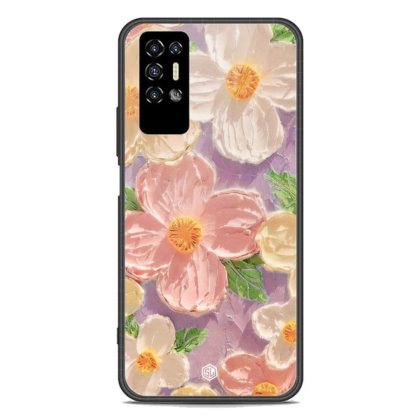 Floral Series Soft Phone Case - Premium Glass Case - Design 11 - Tecno Pova 2