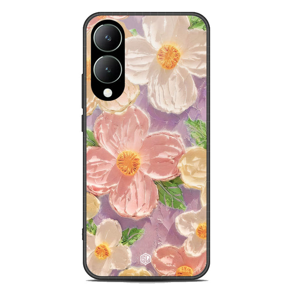 Floral Series Soft Phone Case - Premium Glass Case - Design 11 - Vivo Y17s
