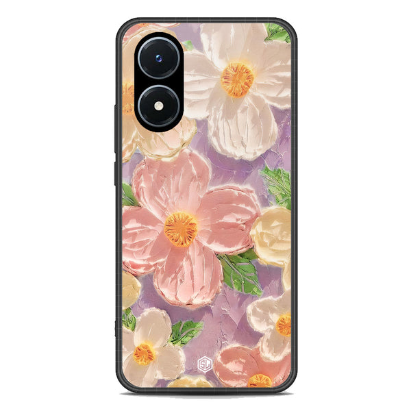 Floral Series Soft Phone Case - Premium Glass Case - Design 11 - Vivo Y02s