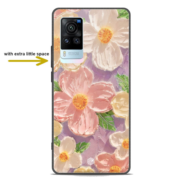 Floral Series Soft Phone Case - Premium Glass Case - Design 11 - Vivo X60