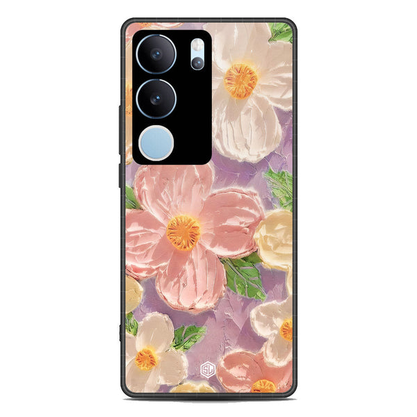 Floral Series Soft Phone Case - Premium Glass Case - Design 11 - Vivo V29