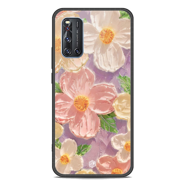 Floral Series Soft Phone Case - Premium Glass Case - Design 11 - Vivo V19