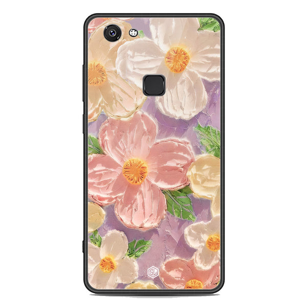 Floral Series Soft Phone Case - Premium Glass Case - Design 11 - Vivo V7