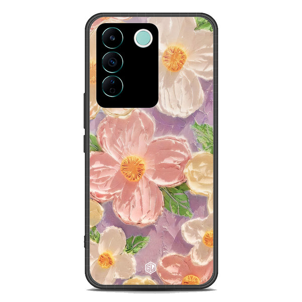 Floral Series Soft Phone Case - Premium Glass Case - Design 11 - Vivo S16e