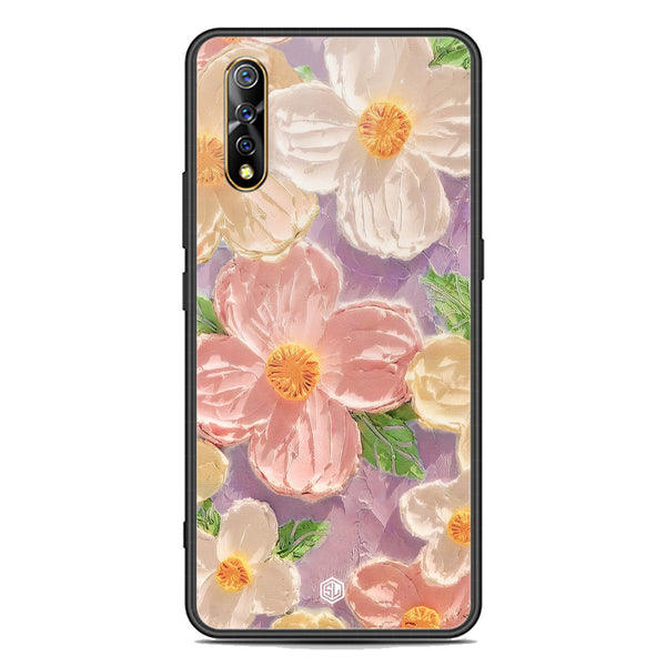 Floral Series Soft Phone Case - Premium Glass Case - Design 11 - Vivo S1