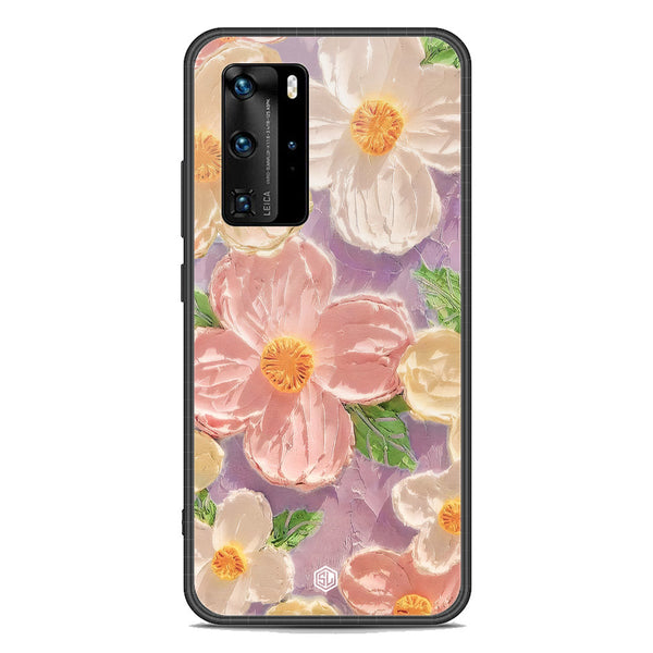 Floral Series Soft Phone Case - Premium Glass Case - Design 11 - Huawei P40 Pro
