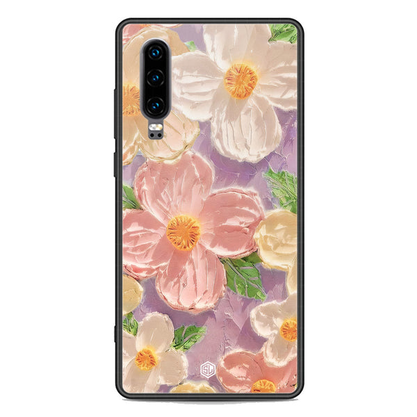 Floral Series Soft Phone Case - Premium Glass Case - Design 11 - Huawei P30