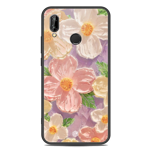 Floral Series Soft Phone Case - Premium Glass Case - Design 11 - Huawei P20 Lite