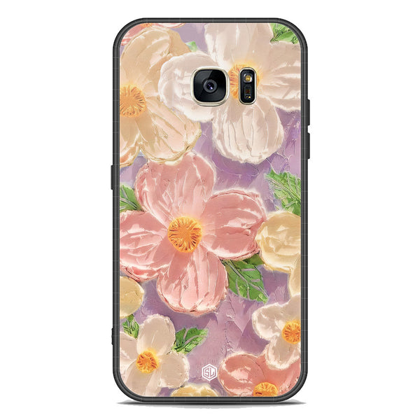 Floral Series Soft Phone Case - Premium Glass Case - Design 11 - Samsung Galaxy S7