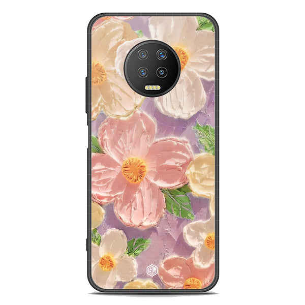Floral Series Soft Phone Case - Premium Glass Case - Design 11 - Infinix Note 7