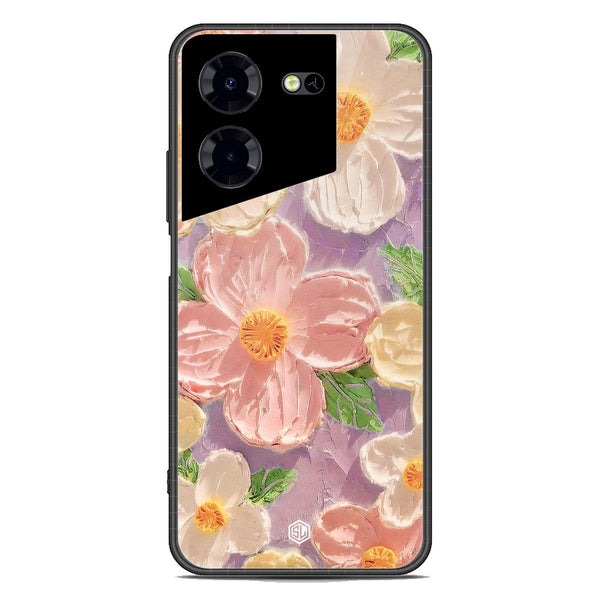 Floral Series Soft Phone Case - Premium Glass Case - Design 11 - Tecno Pova 5 Pro