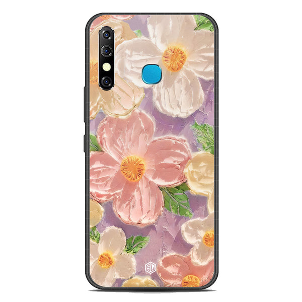 Floral Series Soft Phone Case - Premium Glass Case - Design 11 - Infinix Hot 8