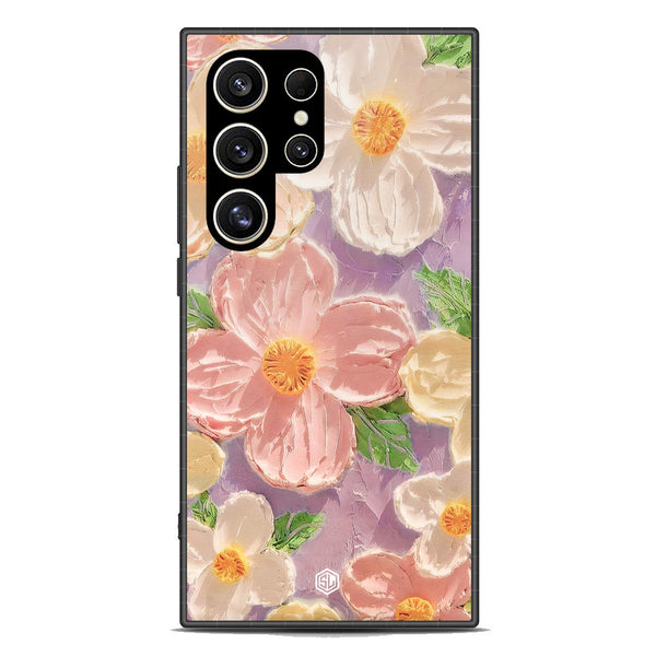 Floral Series Soft Phone Case - Premium Glass Case - Design 11 - Samsung Galaxy S24 Ultra