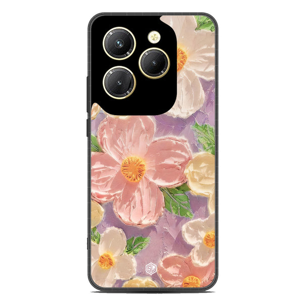 Floral Series Soft Phone Case - Premium Glass Case - Design 11 - Infinix Hot 40 Pro