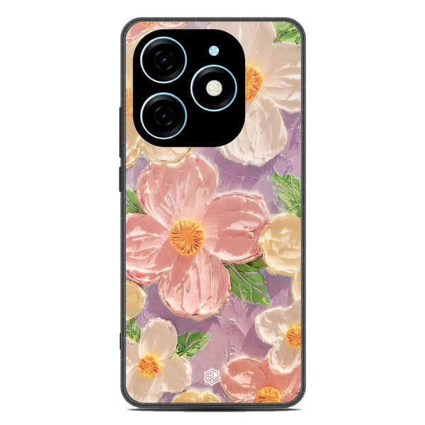Floral Series Soft Phone Case - Premium Glass Case - Design 11 - Tecno Spark 20C