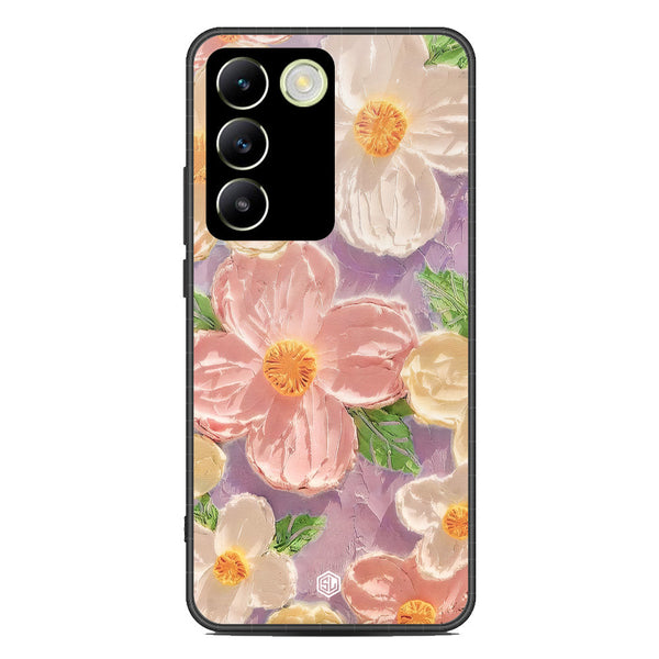Floral Series Soft Phone Case - Premium Glass Case - Design 11 - Vivo Y100 4G