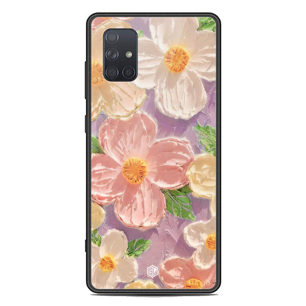 Floral Series Soft Phone Case - Premium Glass Case - Design 11 - Samsung Galaxy A71