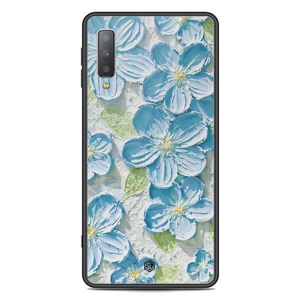 Floral Series Soft Phone Case - Premium Glass Case - Design 12 - Samsung Galaxy A7 2018