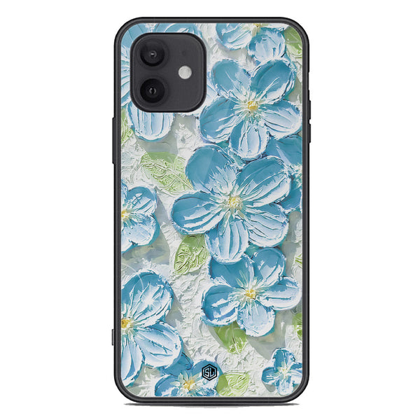 Floral Series Soft Phone Case - Premium Glass Case - Design 12 - iPhone 12