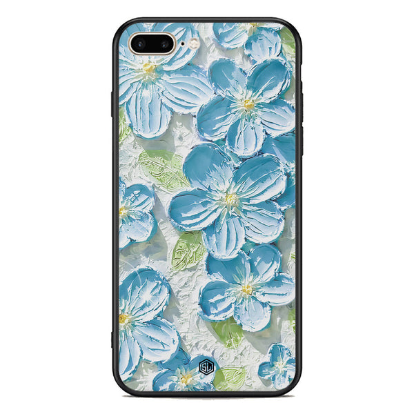 Floral Series Soft Phone Case - Premium Glass Case - Design 12 - iPhone 8 Plus / 7 Plus