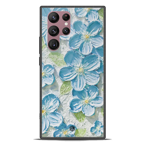 Floral Series Soft Phone Case - Premium Glass Case - Design 12 - Samsung Galaxy S22 Ultra 5G