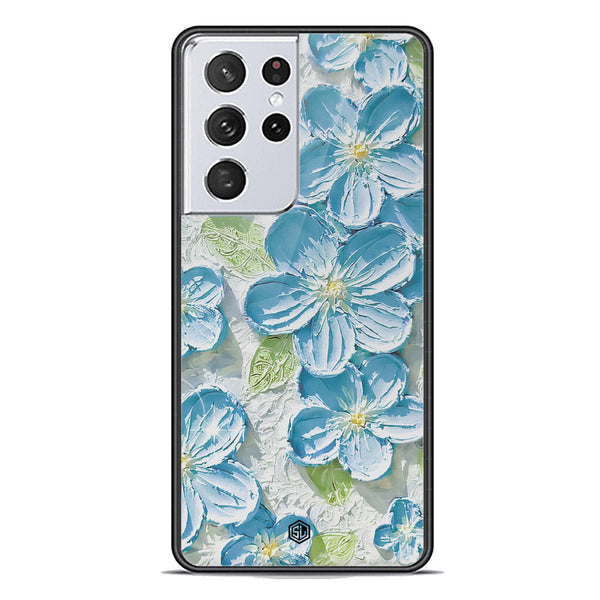 Floral Series Soft Phone Case - Premium Glass Case - Design 12 - Samsung Galaxy S21 Ultra 5G