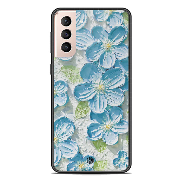 Floral Series Soft Phone Case - Premium Glass Case - Design 12 - Samsung Galaxy S21 5G