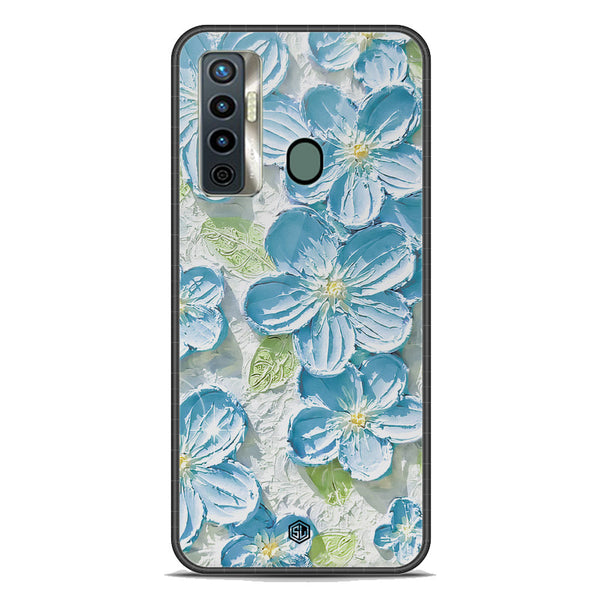 Floral Series Soft Phone Case - Premium Glass Case - Design 12 - Tecno Camon 17