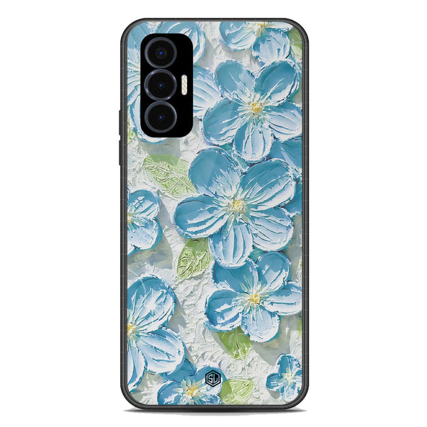 Floral Series Soft Phone Case - Premium Glass Case - Design 12 - Tecno Pova 3