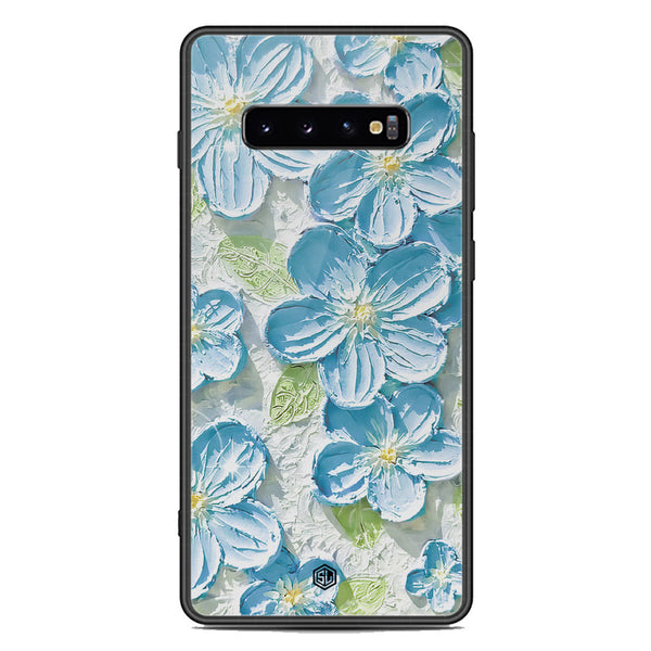Floral Series Soft Phone Case - Premium Glass Case - Design 12 - Samsung Galaxy S10 Plus