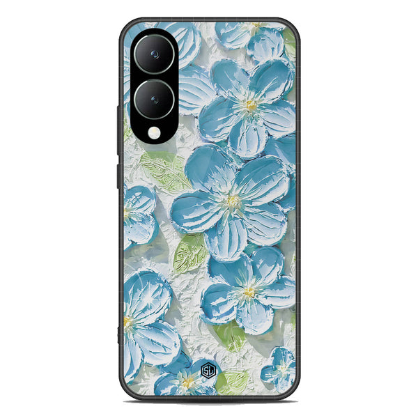 Floral Series Soft Phone Case - Premium Glass Case - Design 12 - Vivo Y17s