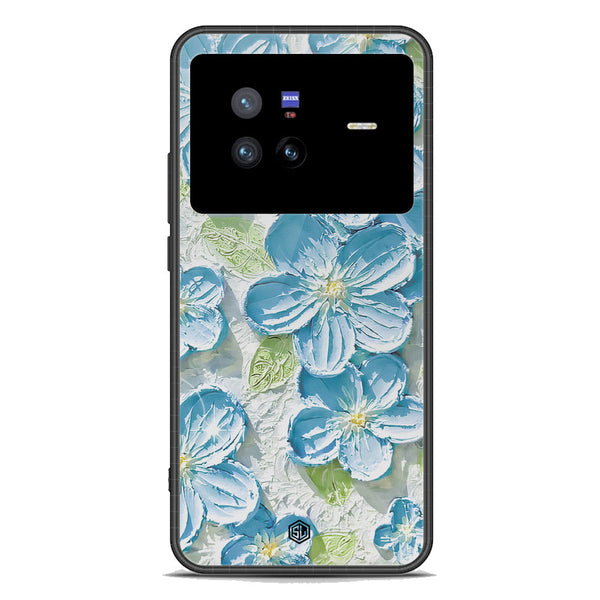 Floral Series Soft Phone Case - Premium Glass Case - Design 12 - Vivo X80