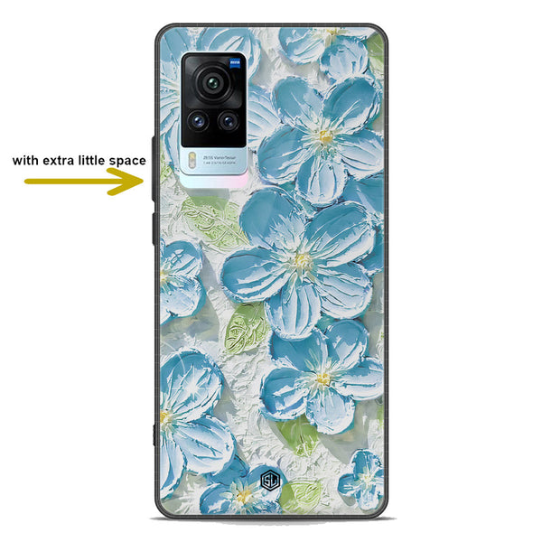 Floral Series Soft Phone Case - Premium Glass Case - Design 12 - Vivo X60