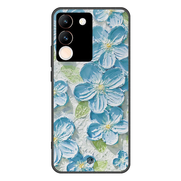 Floral Series Soft Phone Case - Premium Glass Case - Design 12 - Vivo V29e