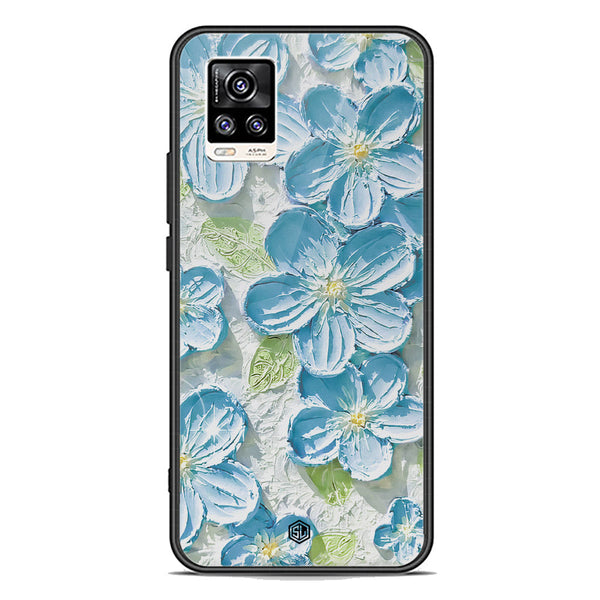 Floral Series Soft Phone Case - Premium Glass Case - Design 12 - Vivo V20