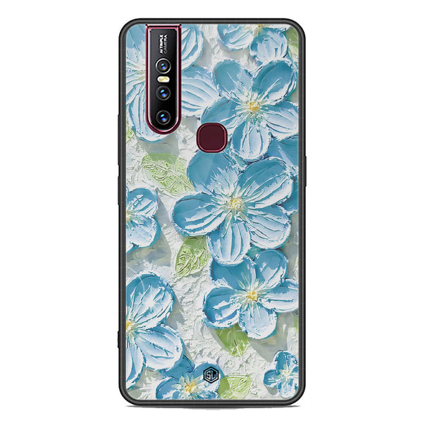 Floral Series Soft Phone Case - Premium Glass Case - Design 12 - Vivo V15
