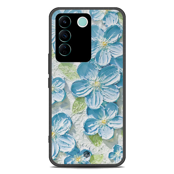 Floral Series Soft Phone Case - Premium Glass Case - Design 12 - Vivo S16e