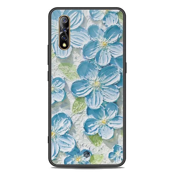 Floral Series Soft Phone Case - Premium Glass Case - Design 12 - Vivo S1