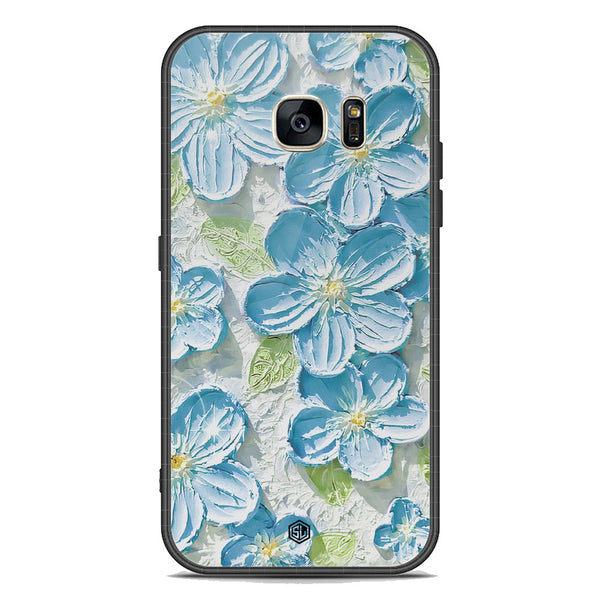 Floral Series Soft Phone Case - Premium Glass Case - Design 12 - Samsung Galaxy S7