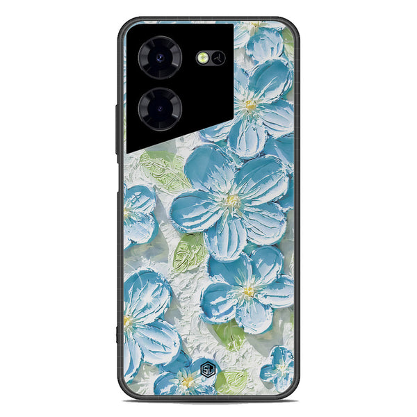 Floral Series Soft Phone Case - Premium Glass Case - Design 12 - Tecno Pova 5 Pro